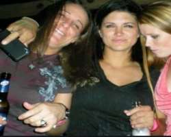 Gina Carano consuming alcohol